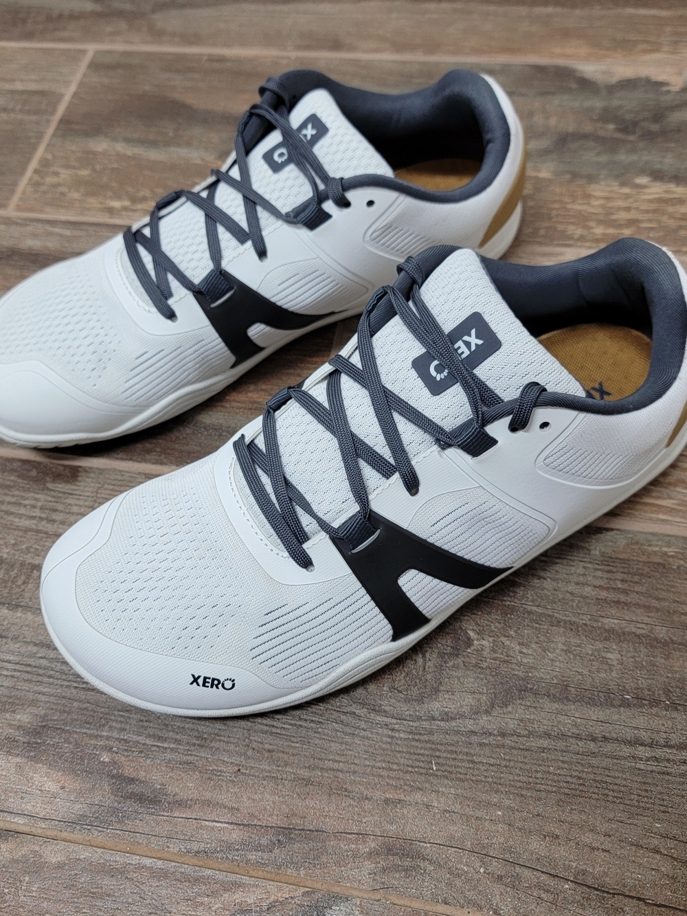 Xero womens 360 Rally Barefoot Court Sneakers Shoes White Asphalt Low Top Sz 10
